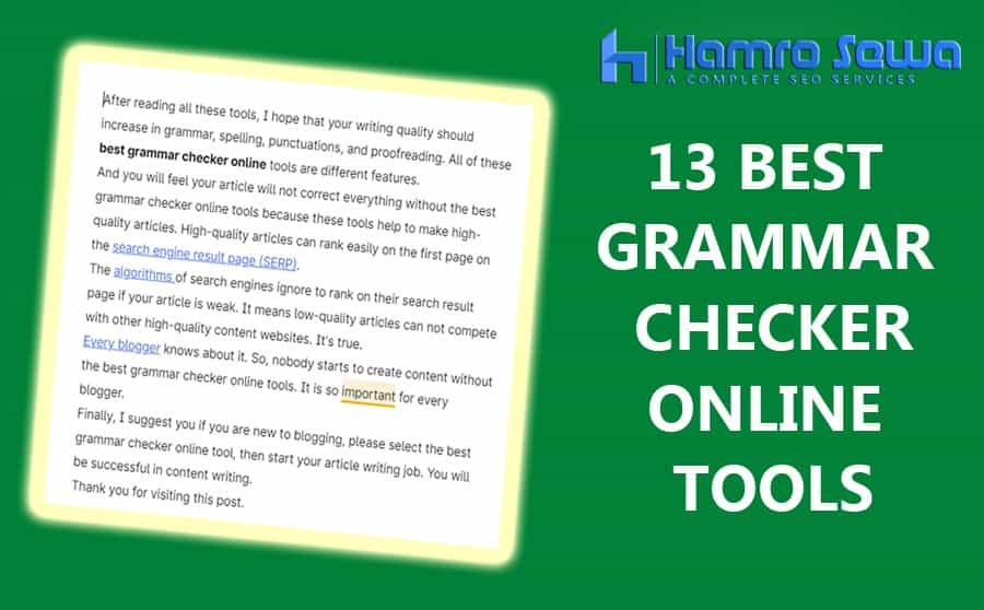 Best Grammar checker online